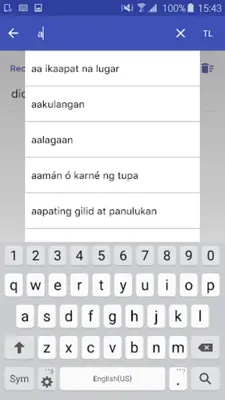 English Tagalog Dictionary Mini android App screenshot 2